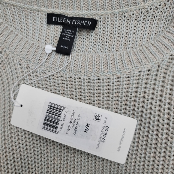 Eileen Fisher Peruvian Organic Cotton Blend Crew Neck Sweater Top - Picture 11 of 13